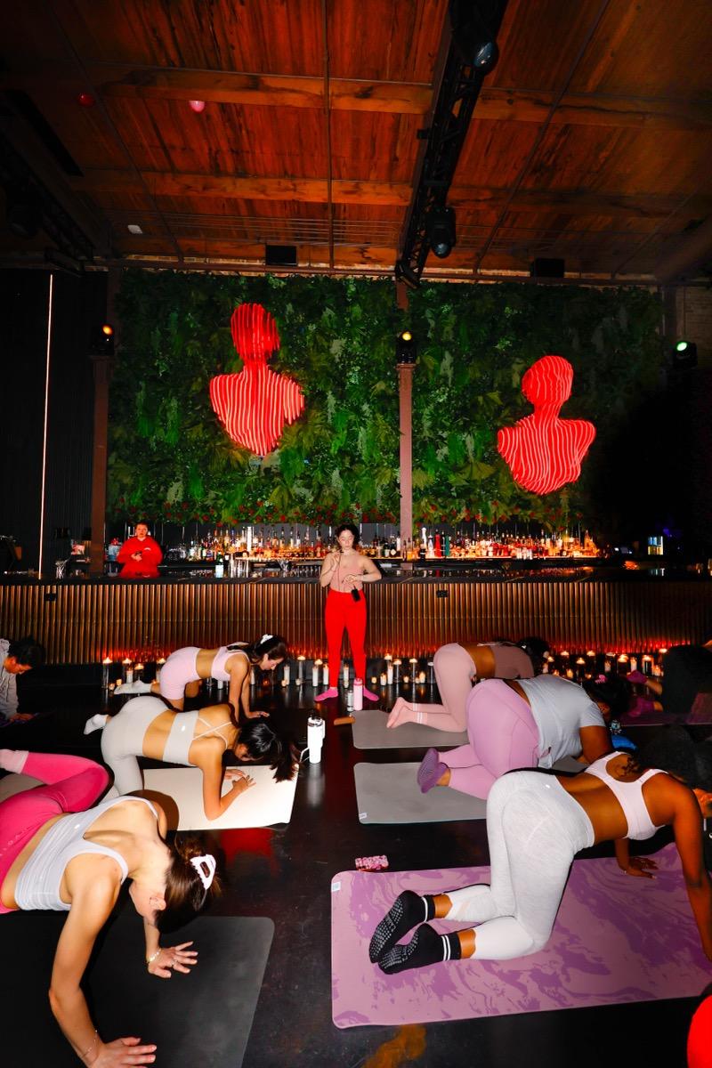 An evening Body by MJ class lit in red